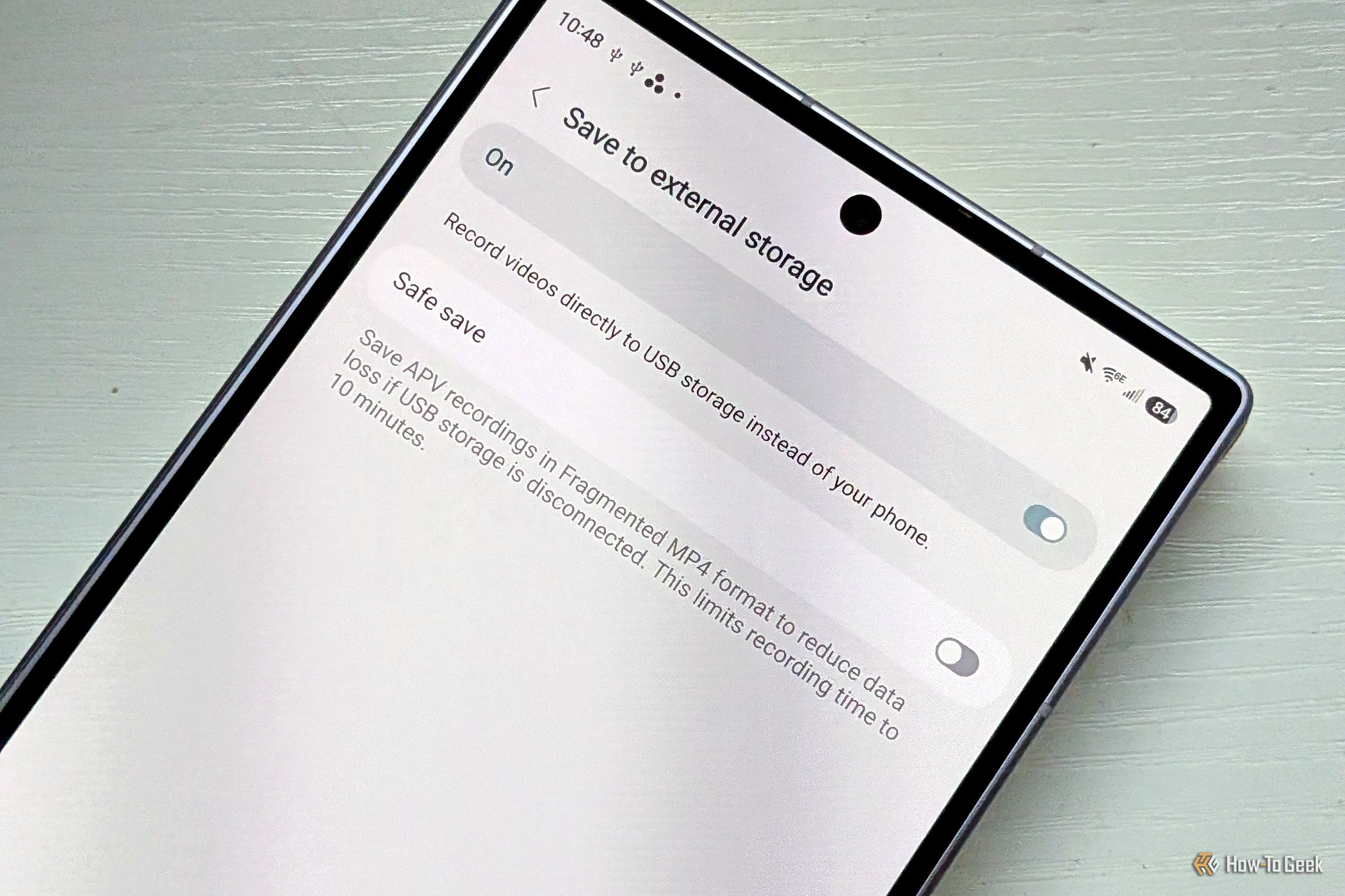 USB drive in a Samsung Galaxy phone 2