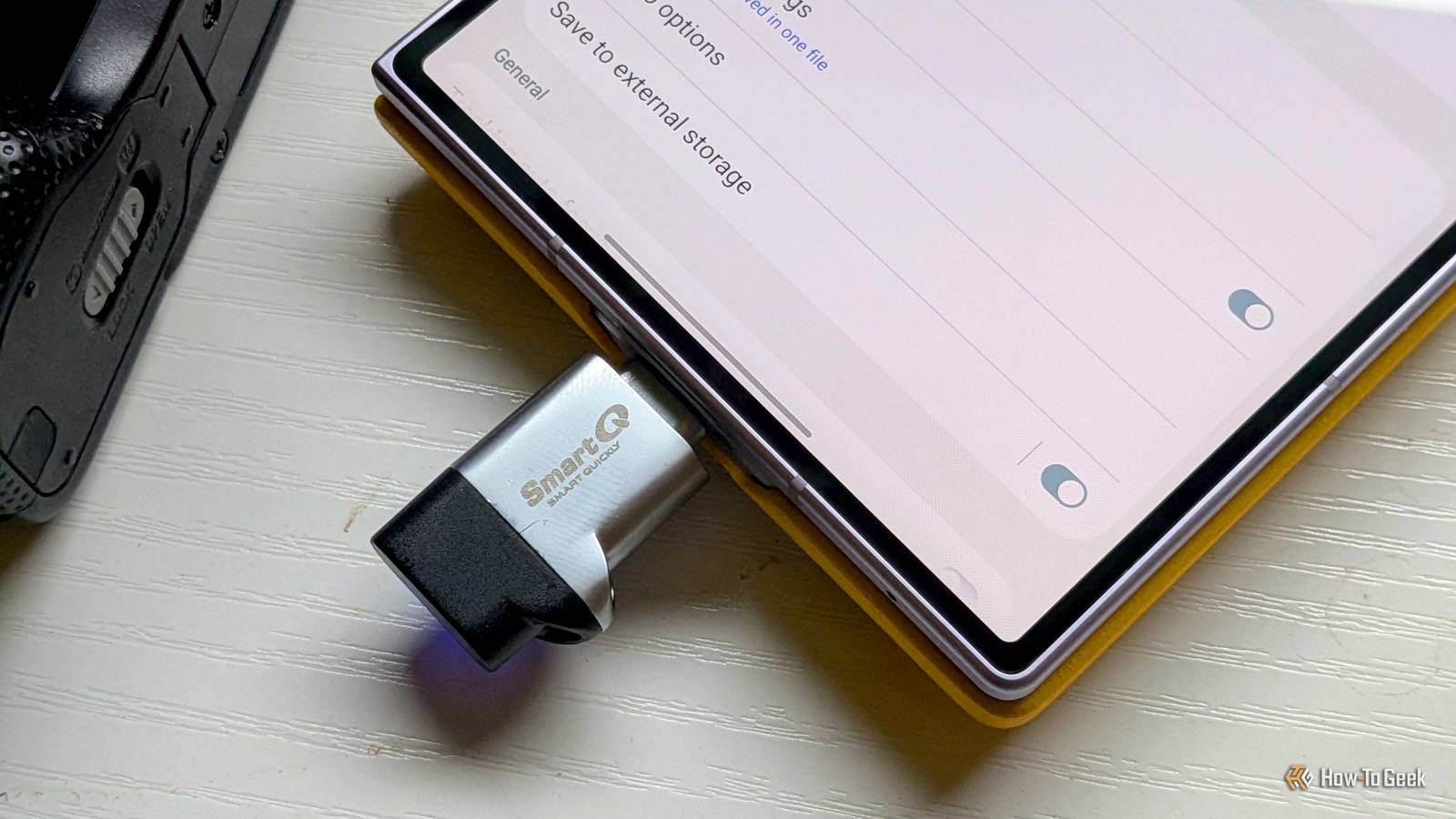 USB drive in a Samsung Galaxy phone 3