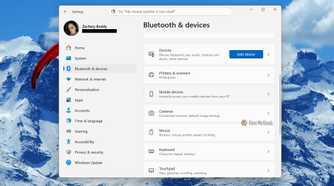 Screenshot of Windows 11's Settings and the "Bluetooth & devices" page.