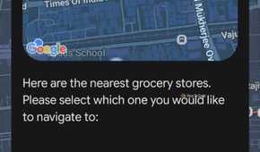 Asking gemini for nearby grocery stores