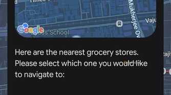Asking gemini for nearby grocery stores