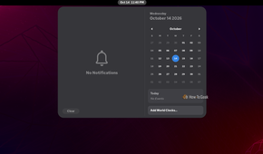 A screenshot of Rocky Linux's notification panel.