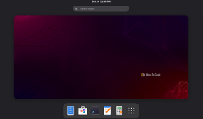 A screenshot of Rocky Linux's desktops view.