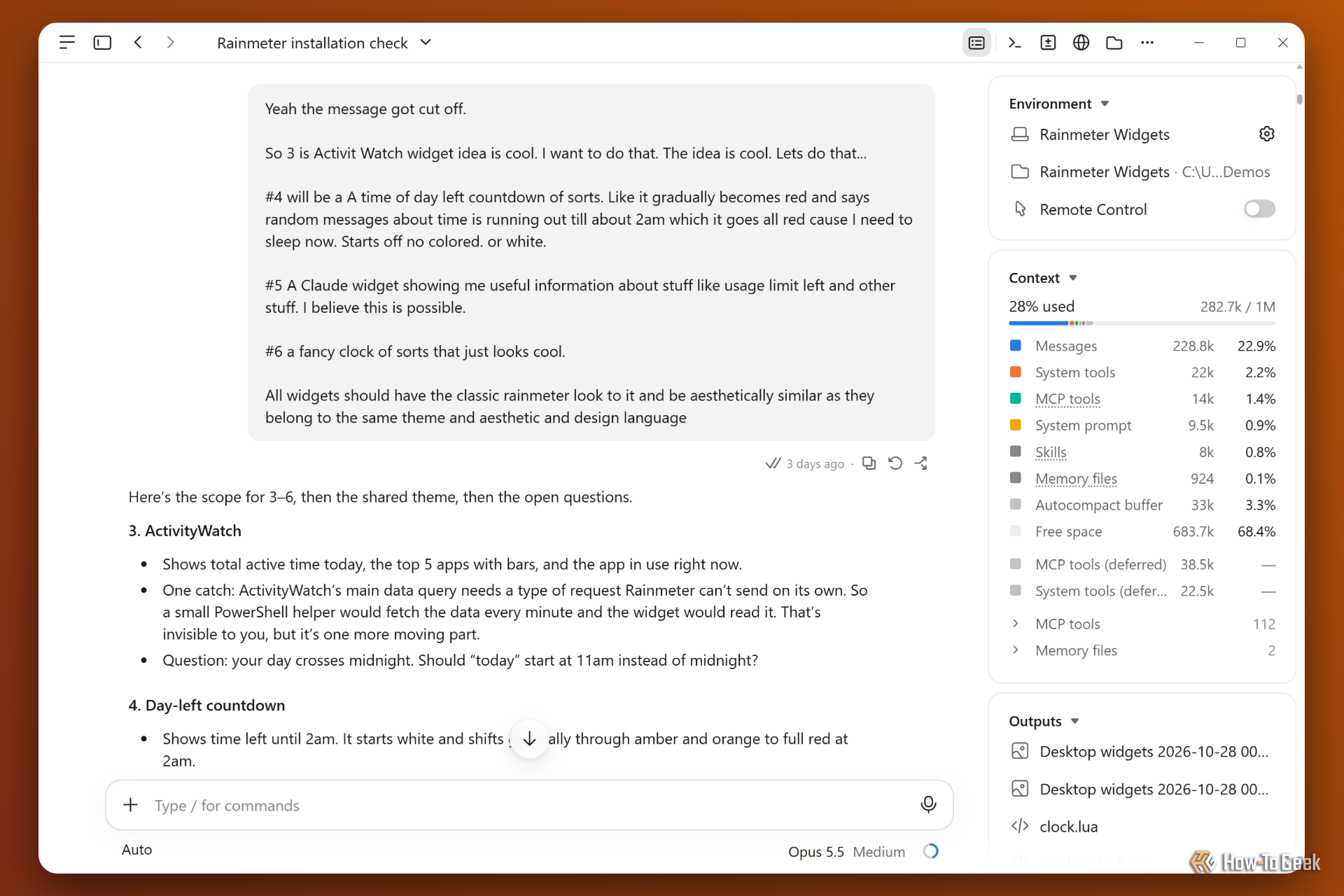 I built my own Windows desktop widgets using Claude, and it only takes ...