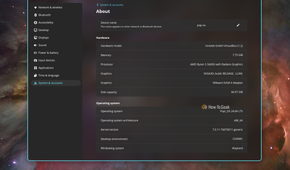 COSMIC Settings About page showing Pop!_OS 24.04 LTS running the COSMIC desktop on Wayland.