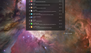 COSMIC Spotlight-like launcher searching for fire with Firefox as the top result.