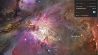 COSMIC tiling applet open in the top panel with the Tile current workspace toggle and Tiled or Floating new workspace options.
