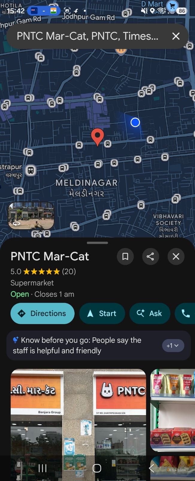 Direction in Google Maps