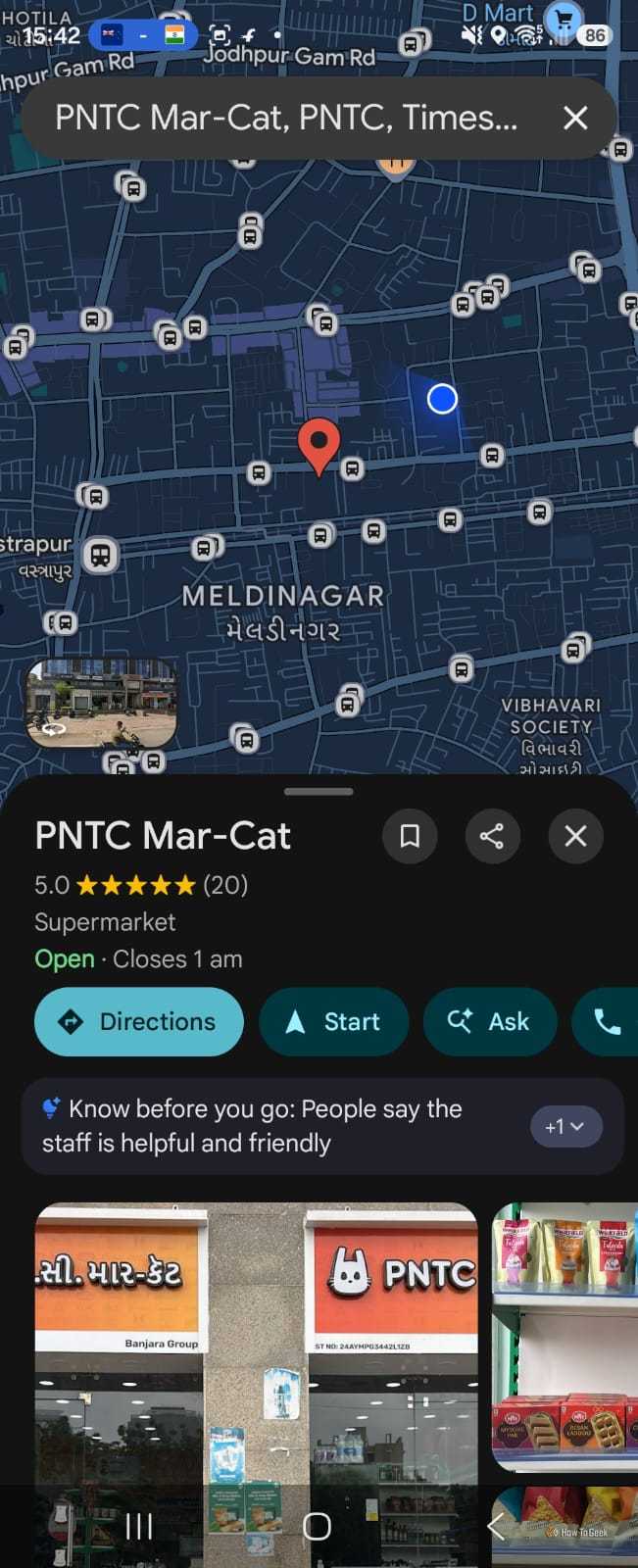 Direction in Google Maps