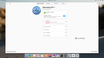 elementary OS 8.1 System Settings Operating System page with automatic updates enabled.