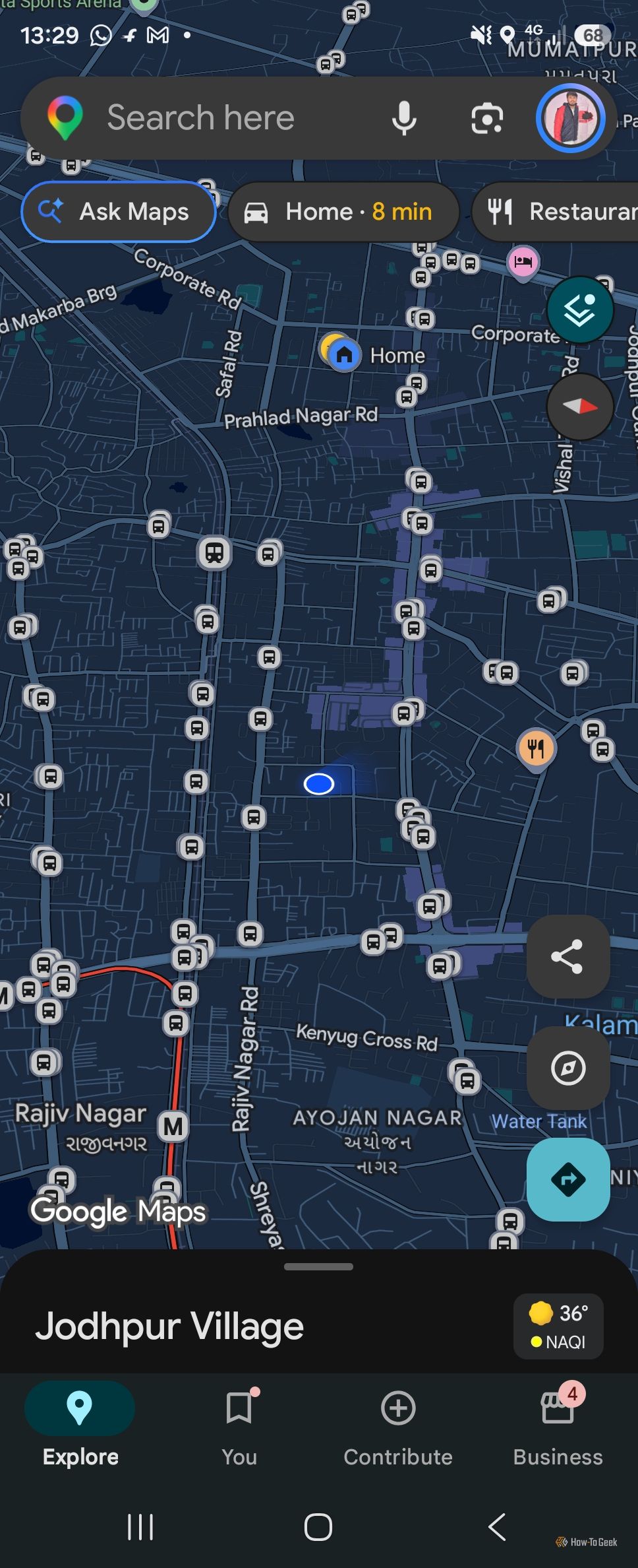 Google Maps home page