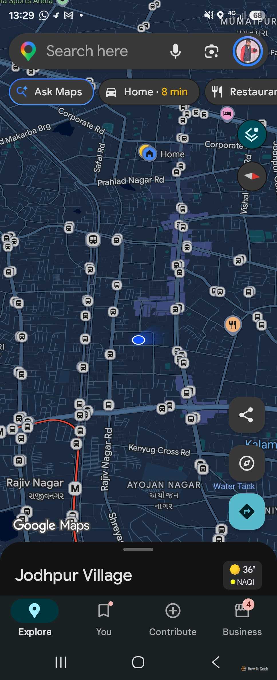Google Maps home page