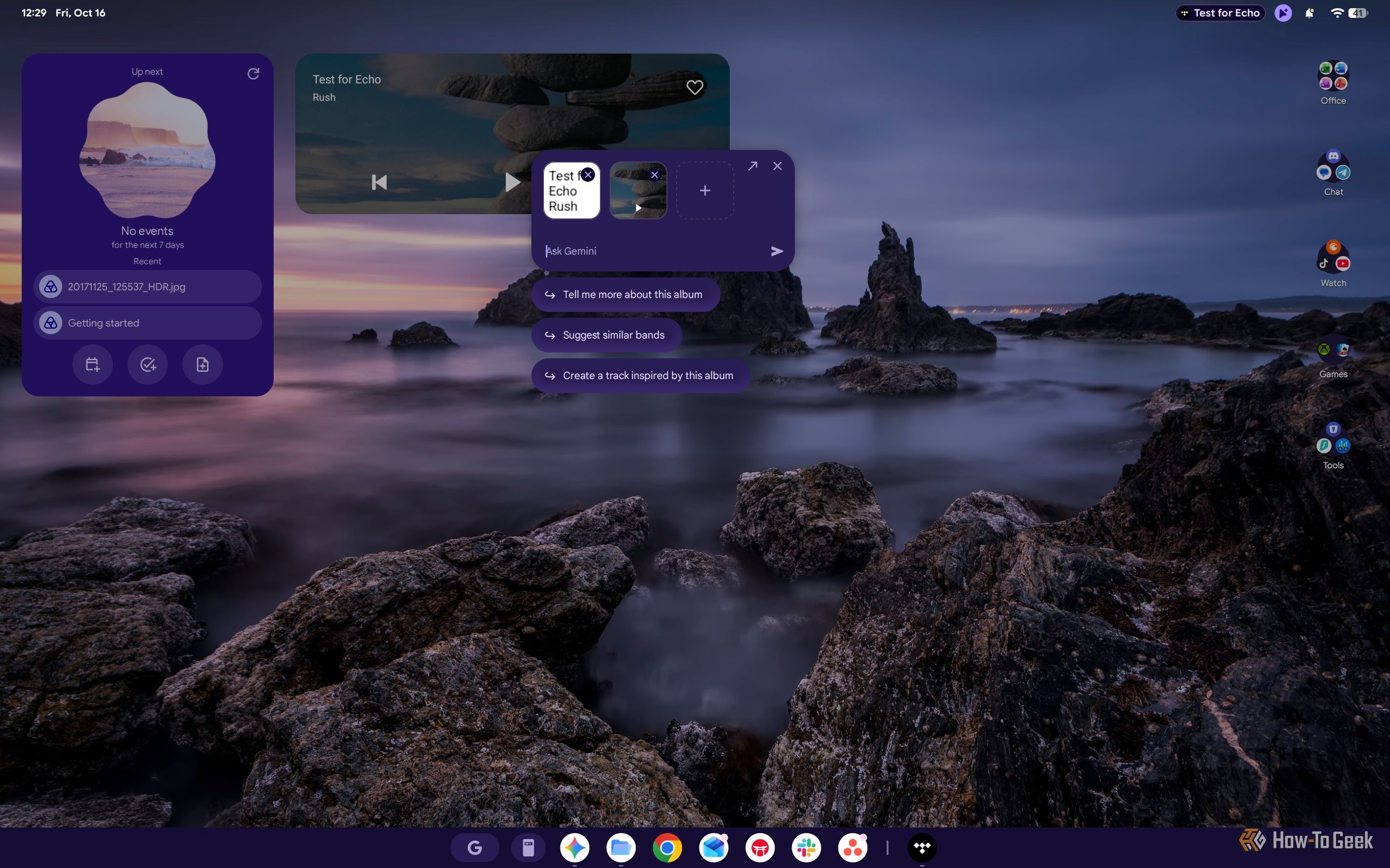 Экран настроек системы Googlebook OS