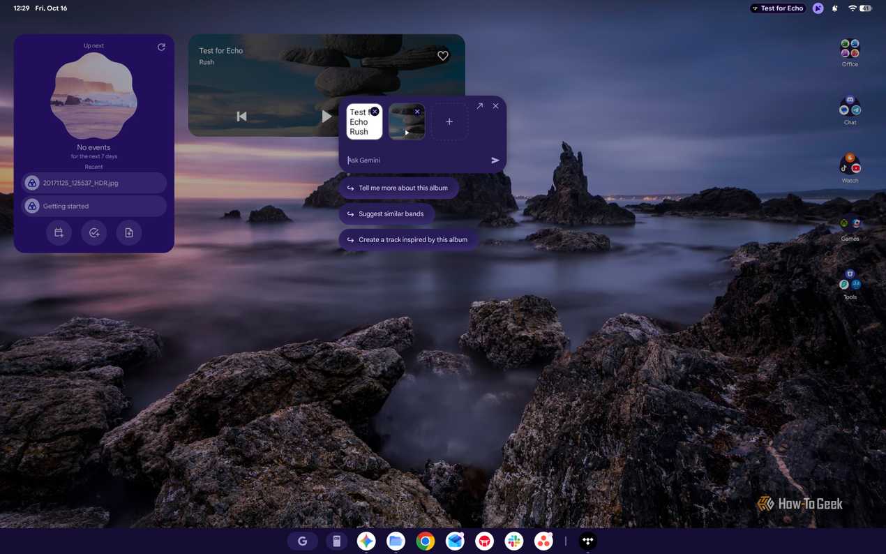 Системные параметры Googlebook OS Экран настроек системы Googlebook OS