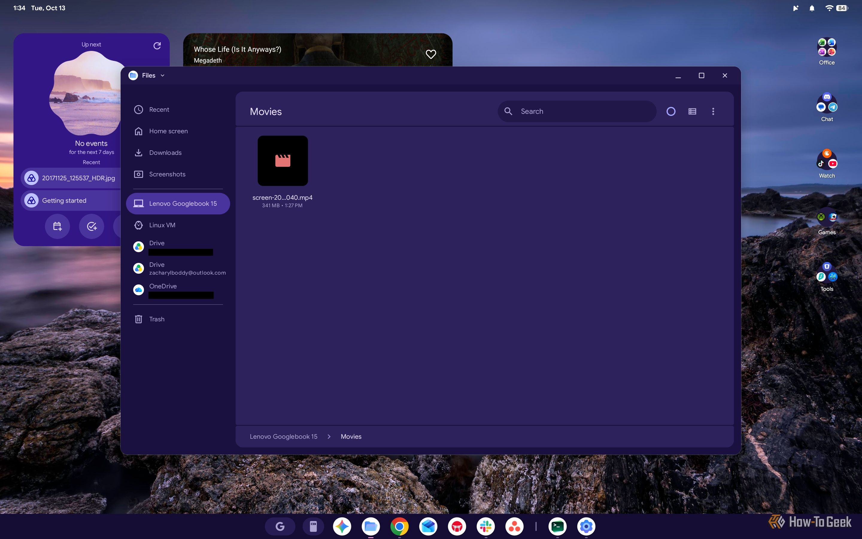 Screenshot of Googlebook OS' Files app.