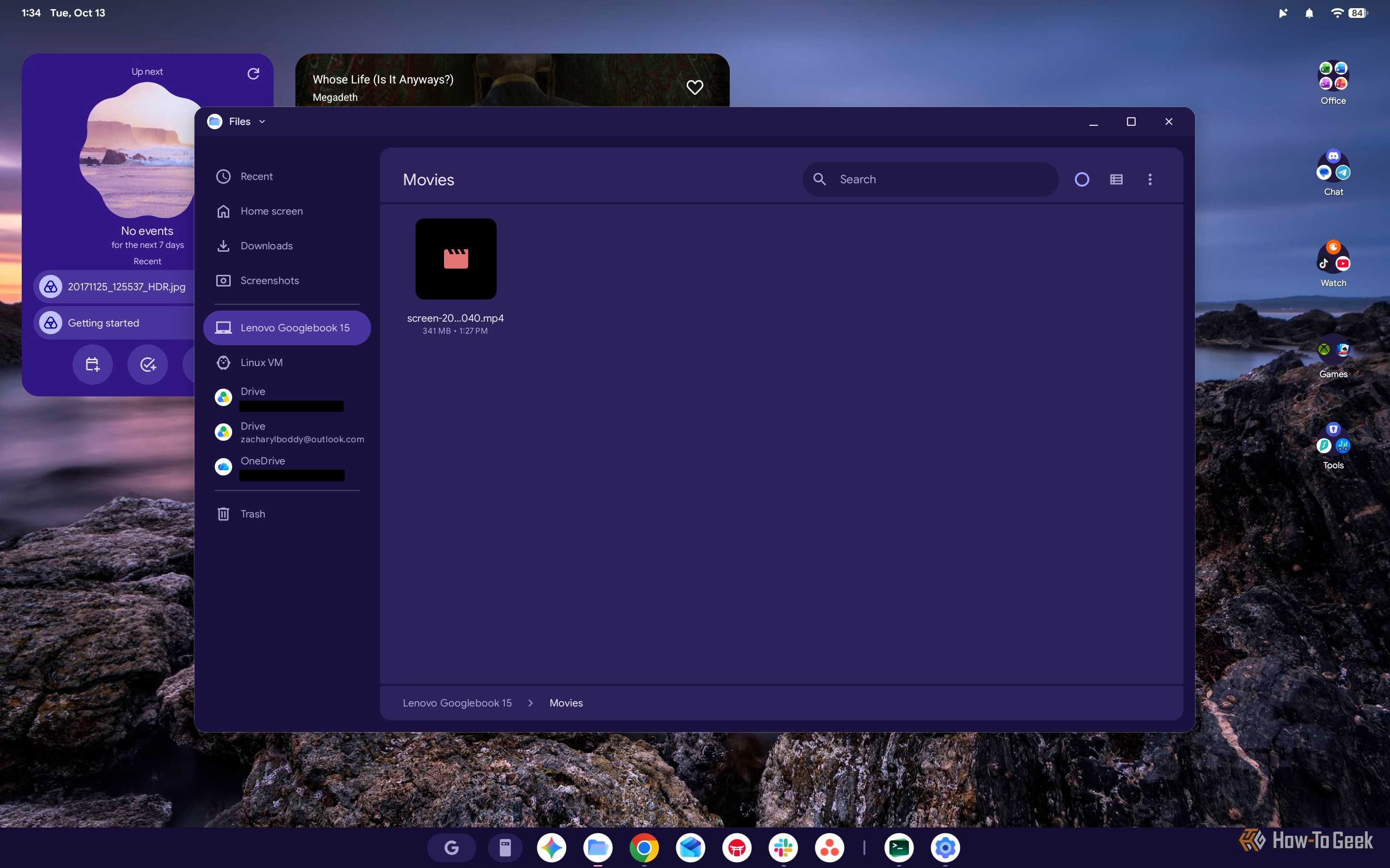 Screenshot of Googlebook OS' Files app.