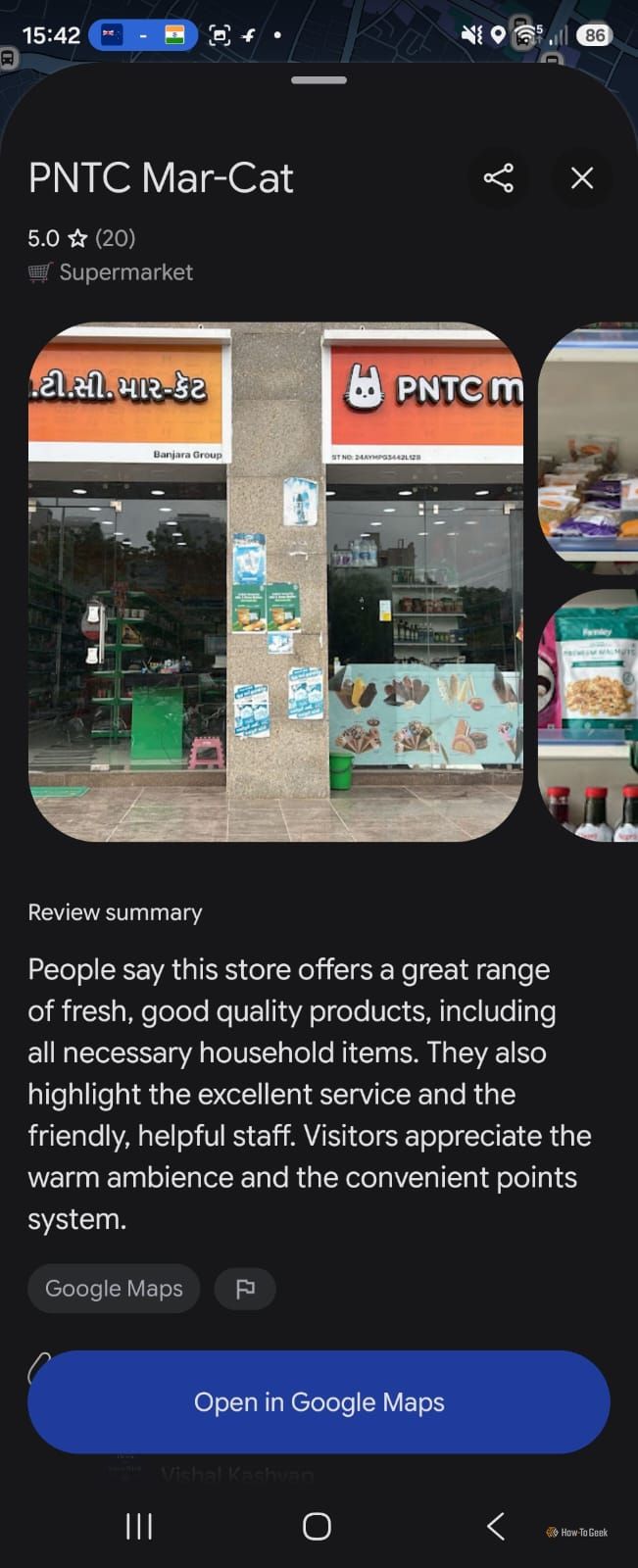 Grocery store directions