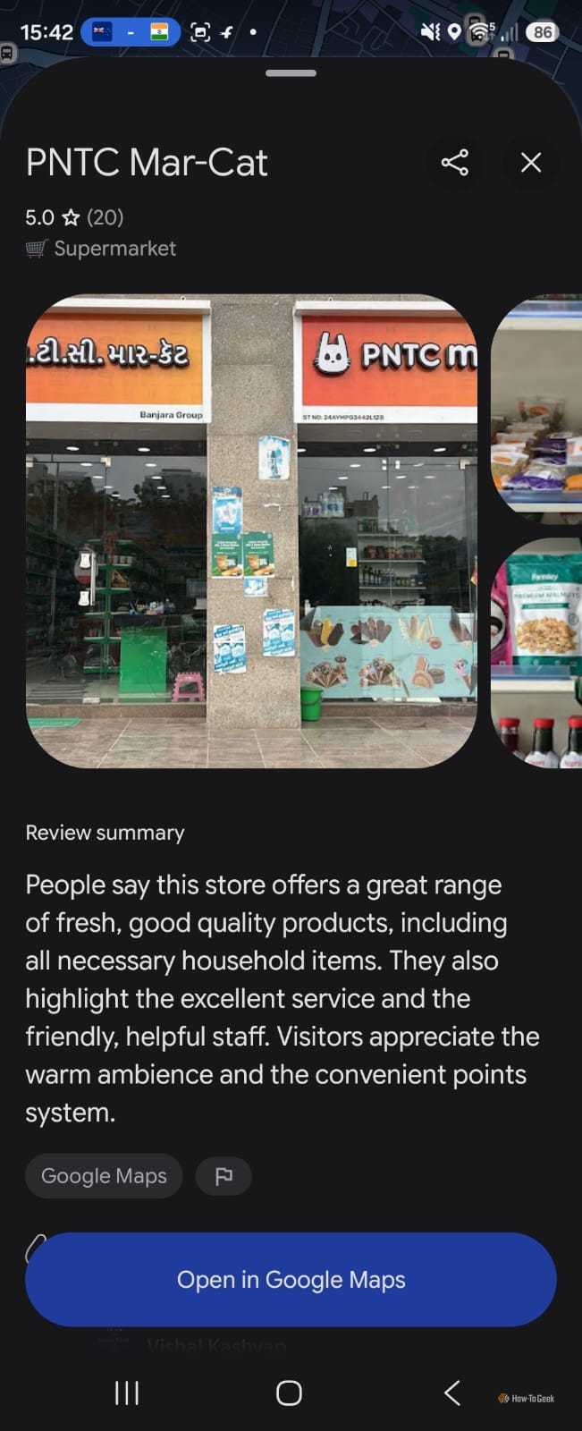Grocery store directions