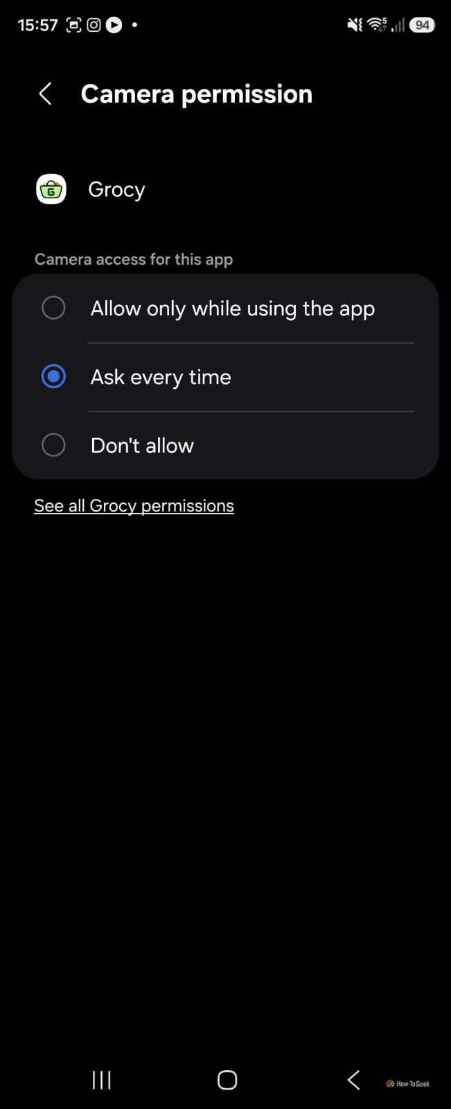Grocy permissions