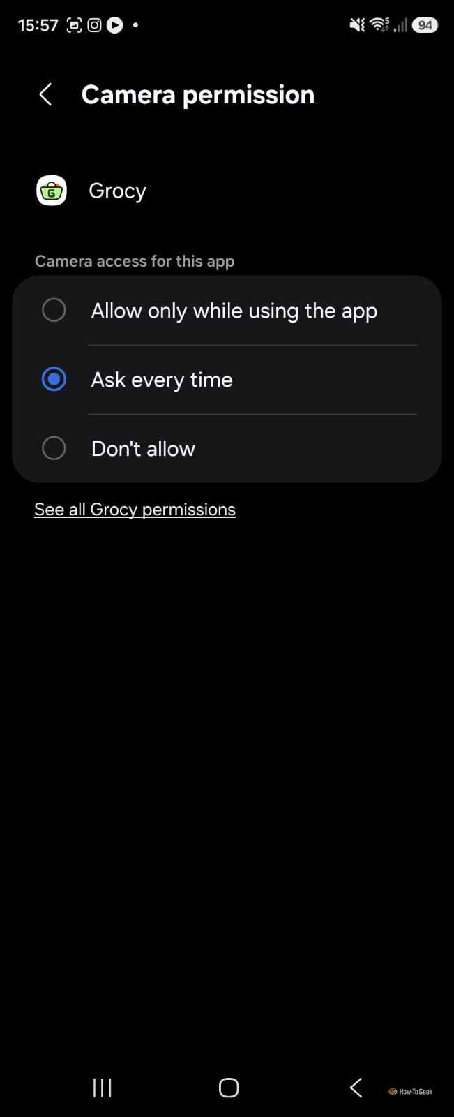 Grocy permissions
