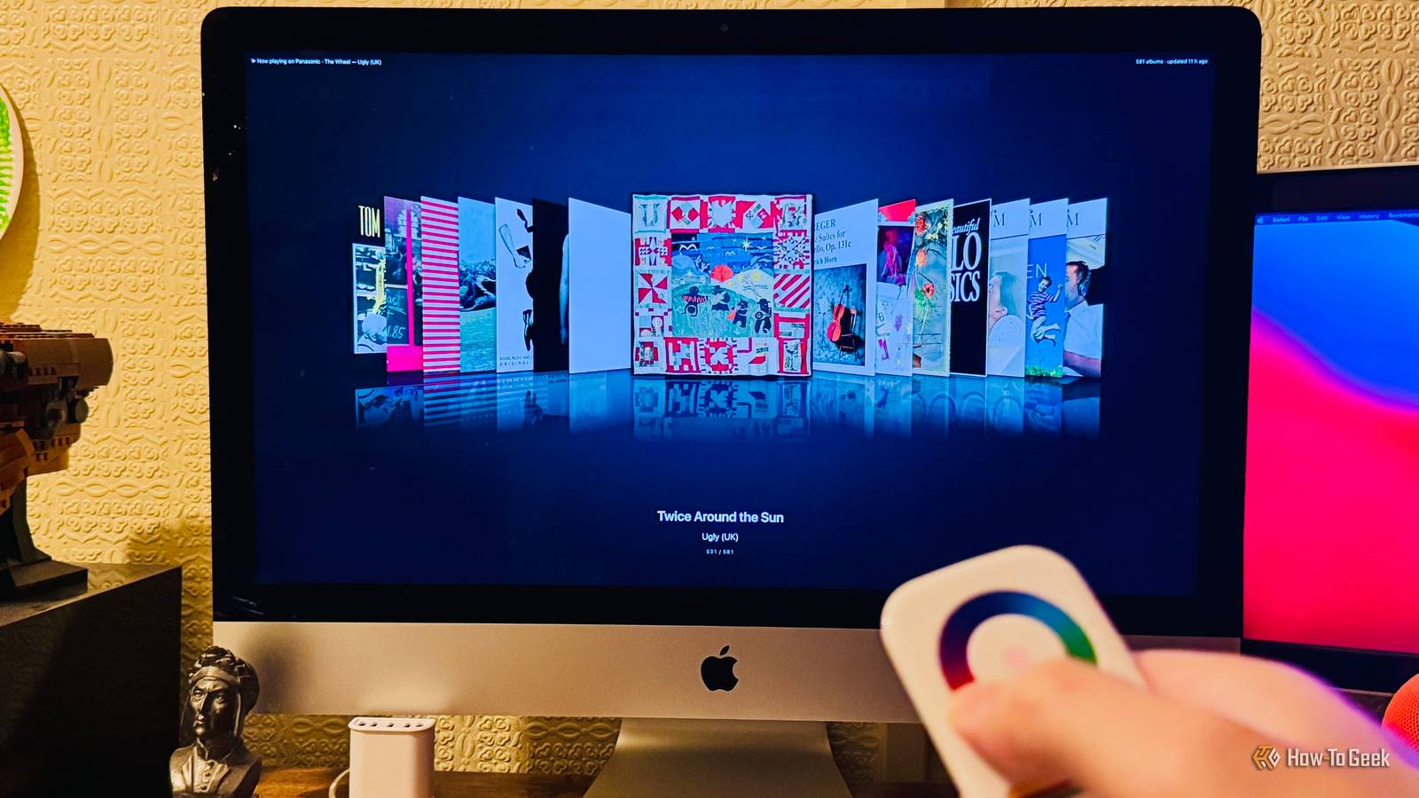I gave Home Assistant a physical color wheel, and now I flip through albums like it's 2008