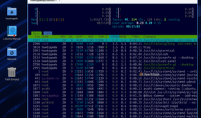 htop on Lubuntu LXQt showing about 1GB of RAM in use.