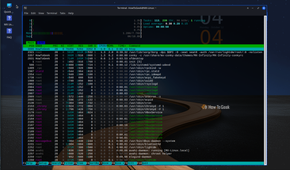 htop on MX Linux Xfce showing about 1.2GB of RAM in use.