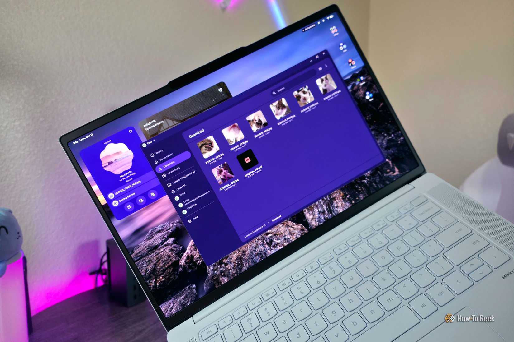 Image of the Lenovo Googlebook 15 showing the Files app.