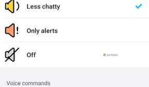 Less chatty sound mode