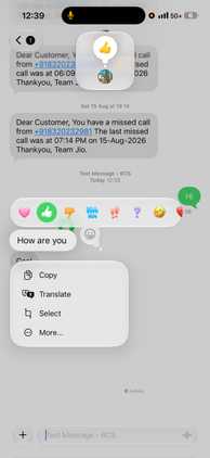 Messages on iPhone