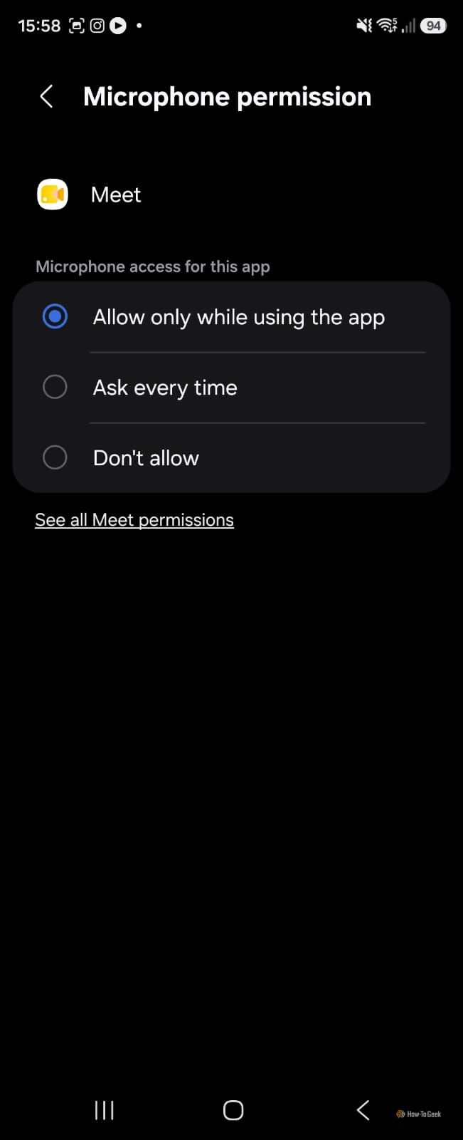 Microphone permissions