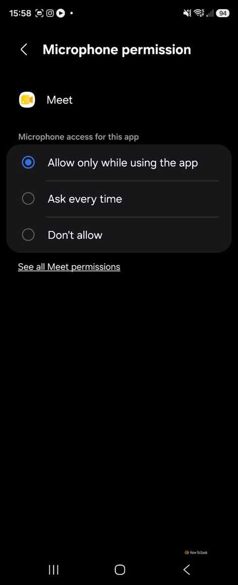 Microphone permissions
