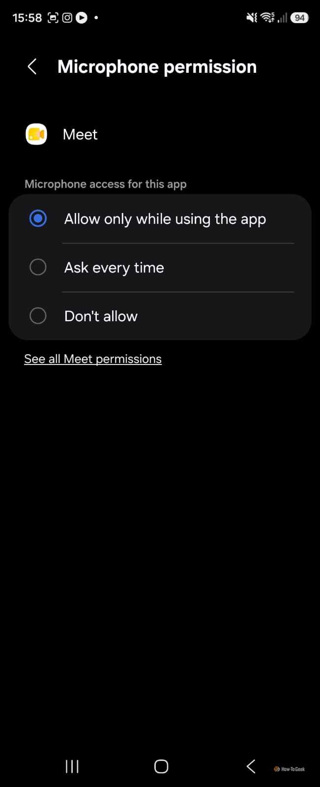 Microphone permissions