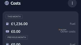 Mileage log in Fuelio