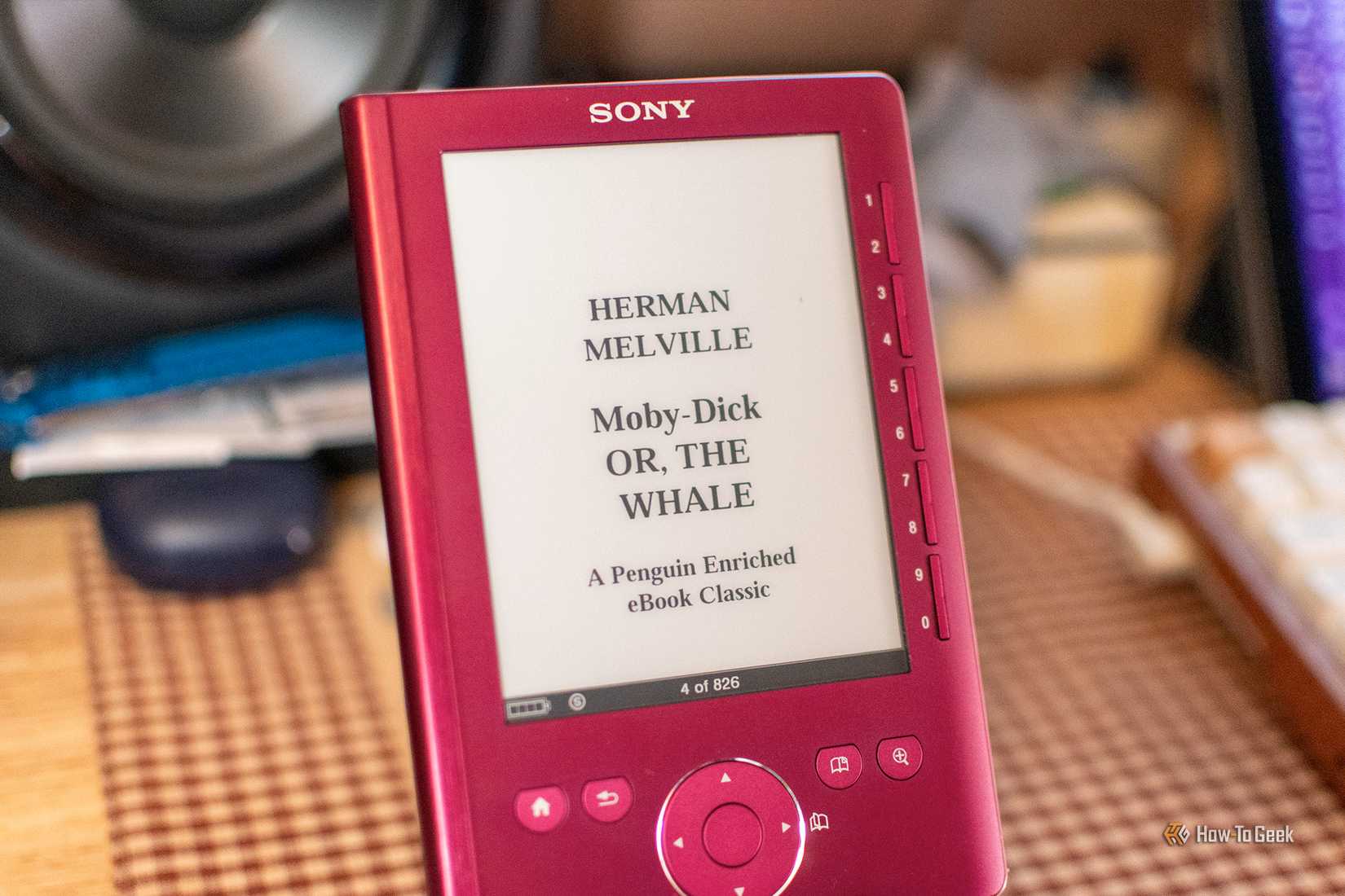 Книга Моби Дик на экране ридера Sony PRS-300
