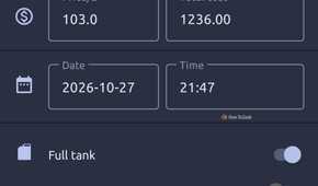 My car details in Fuelio