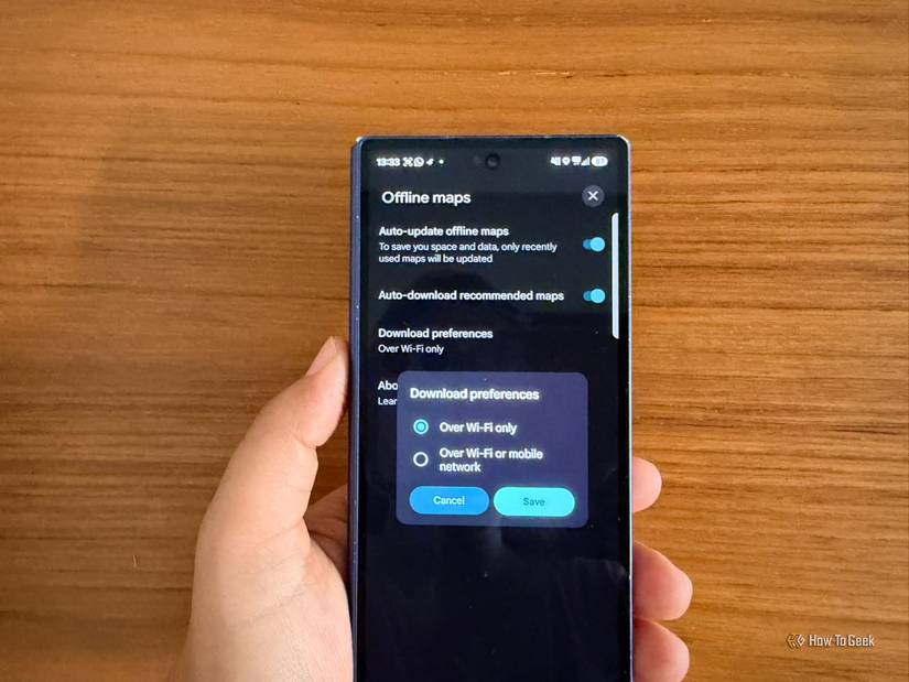 Offline Maps preferences