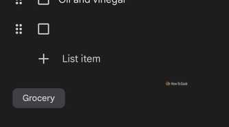 Old list in Keep