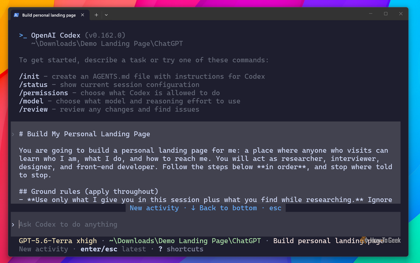 اجرای OpenAI Codex با GPT-5.6 Terra