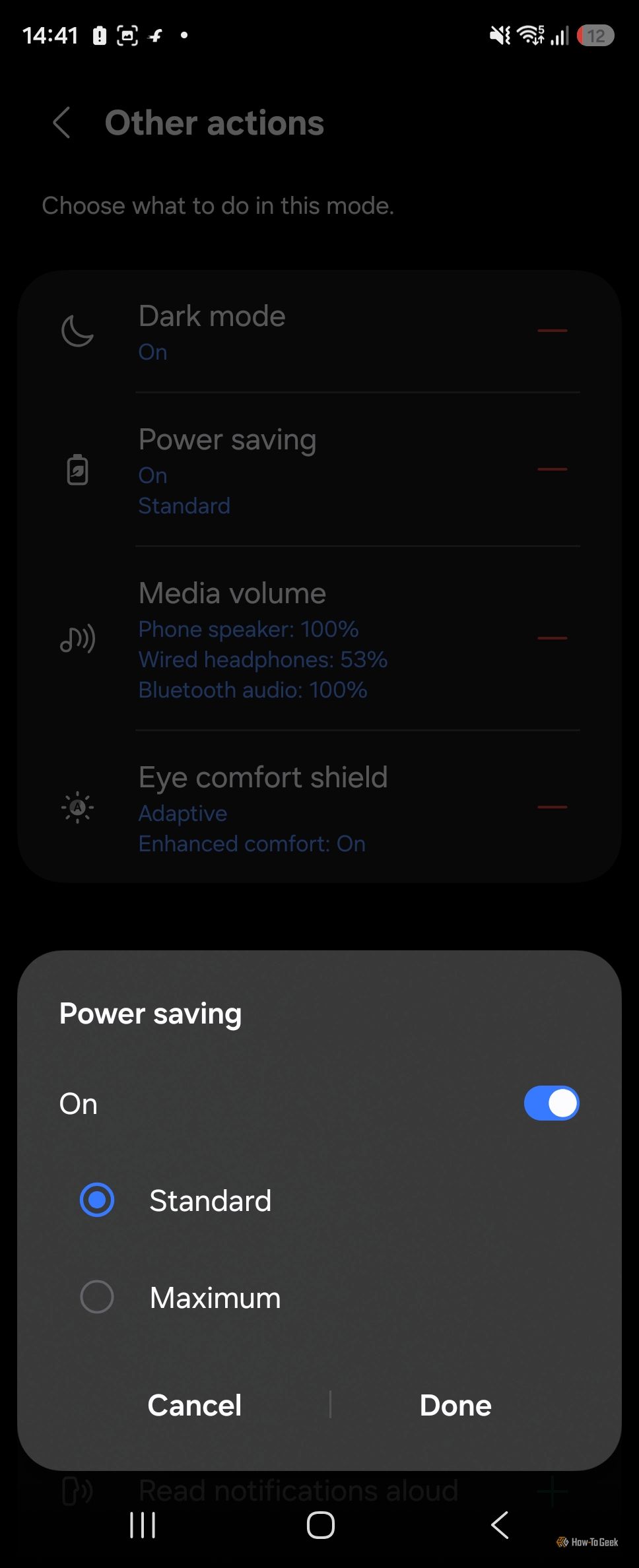 Включение энергосбережения в сценарии Samsung
