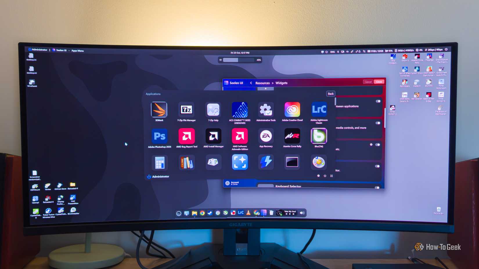 Seelen UI running on a Windows PC. 