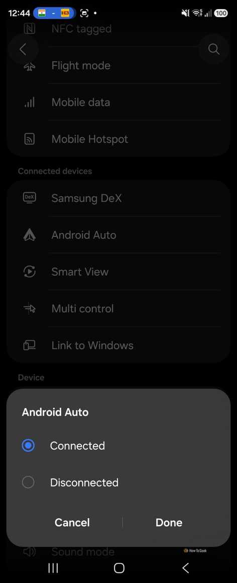 Selecting Android Auto in IF condition