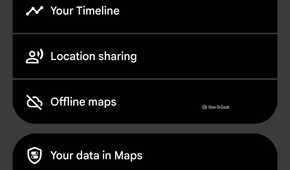 Settings in Google Maps