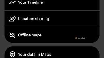 Settings in Google Maps