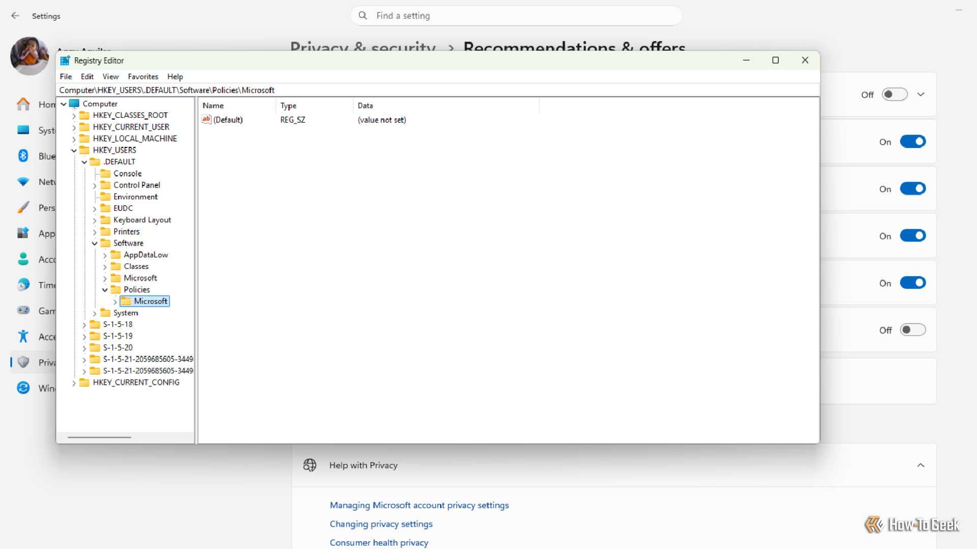The spot to make the folder for DWord in Windows 11.
