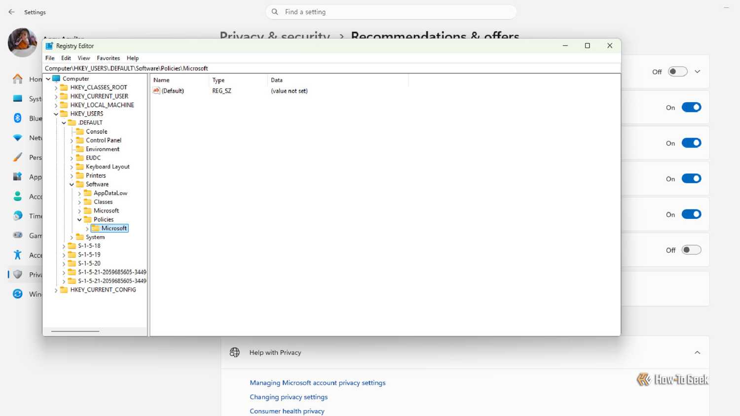The spot to make the folder for DWord in Windows 11.