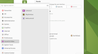 Ubuntu MATE with a Windows-style bottom panel layout and the application menu open on Sound and Video.
