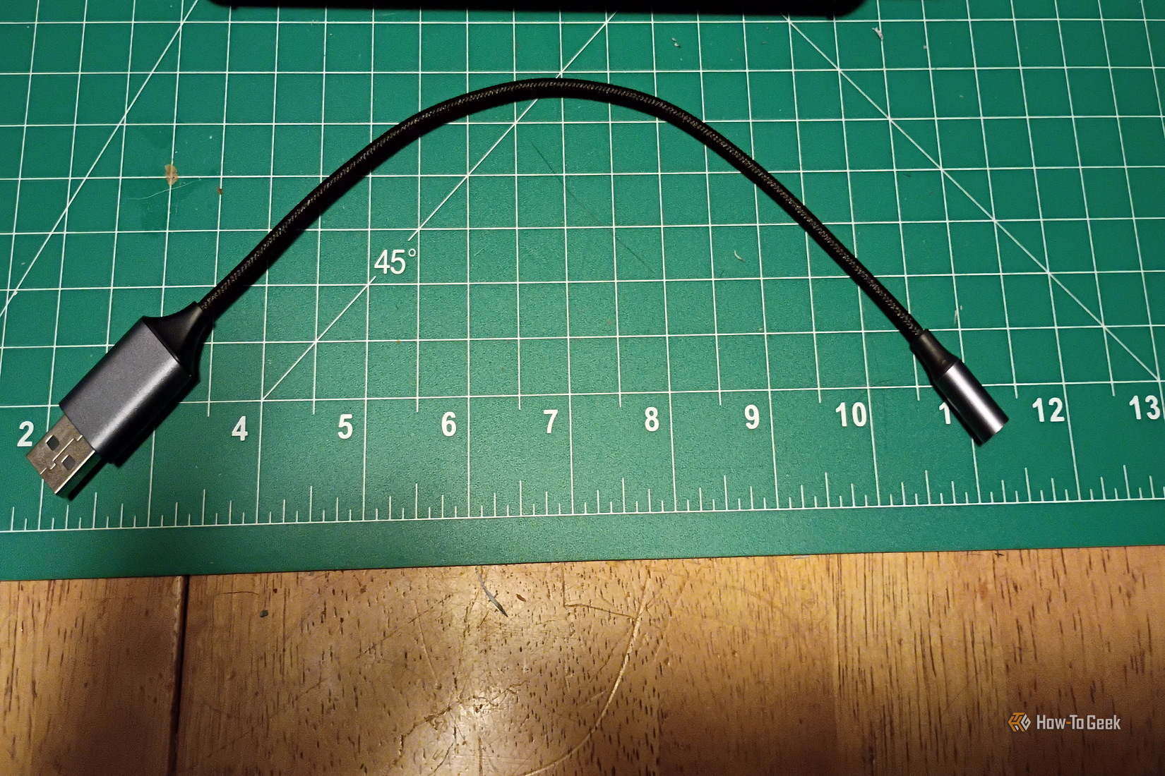 A USB DAC wire showing a headphone adapter on one end.