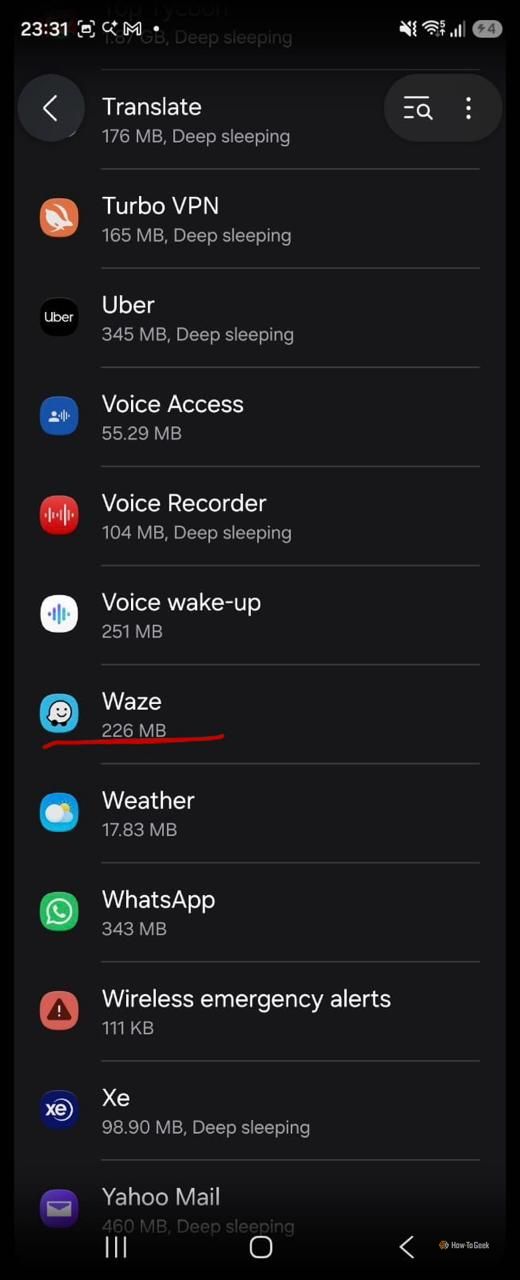 Changing the location setting in Waze