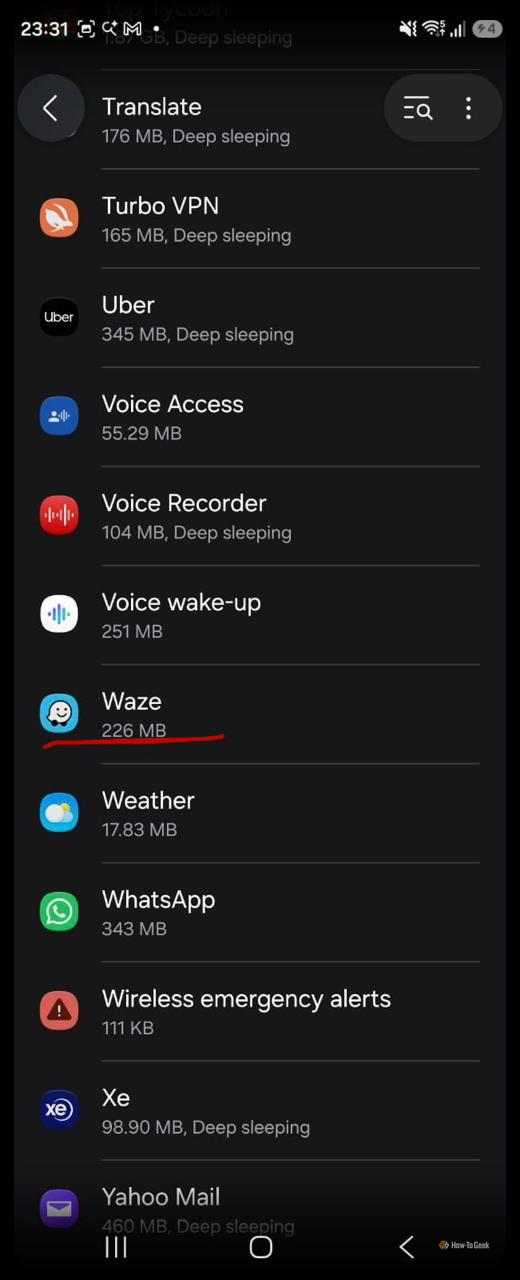 Changing the location setting in Waze